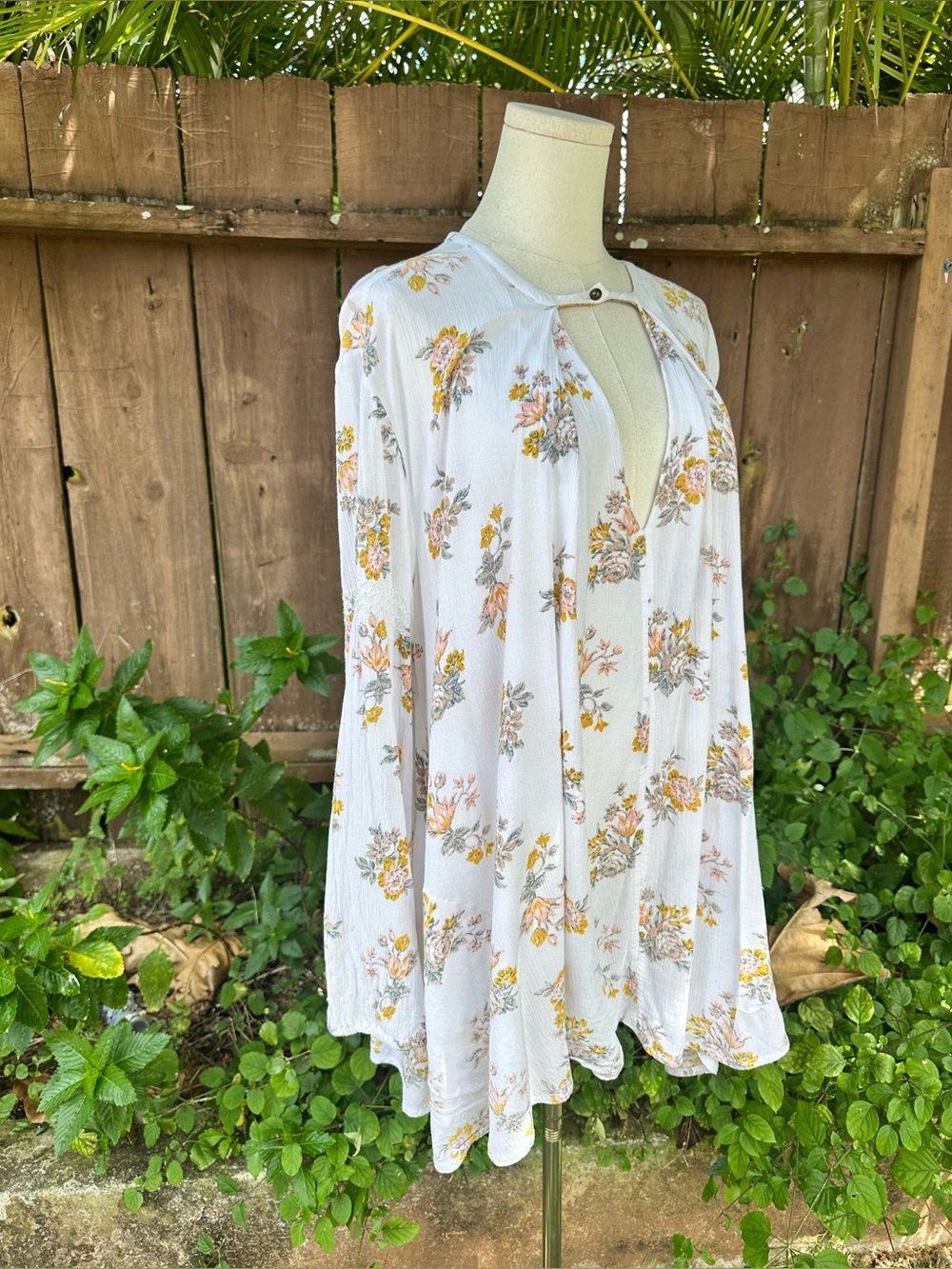 Free People Tree Swing Floral Tunic Dress Size L - Picture 4 of 9